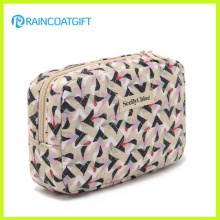 Travel Toiletry Cosmetic Makeup Bag Organizer con espejo